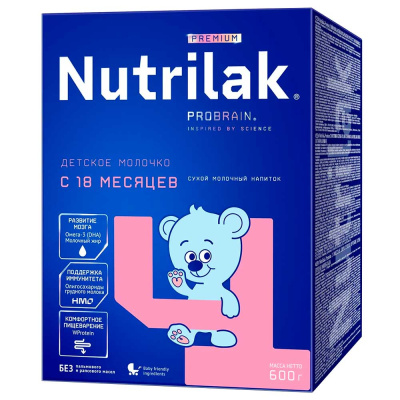 Сухая молочная смесь Nutrilak Premium 4 (с 18 мес) 600 г 01